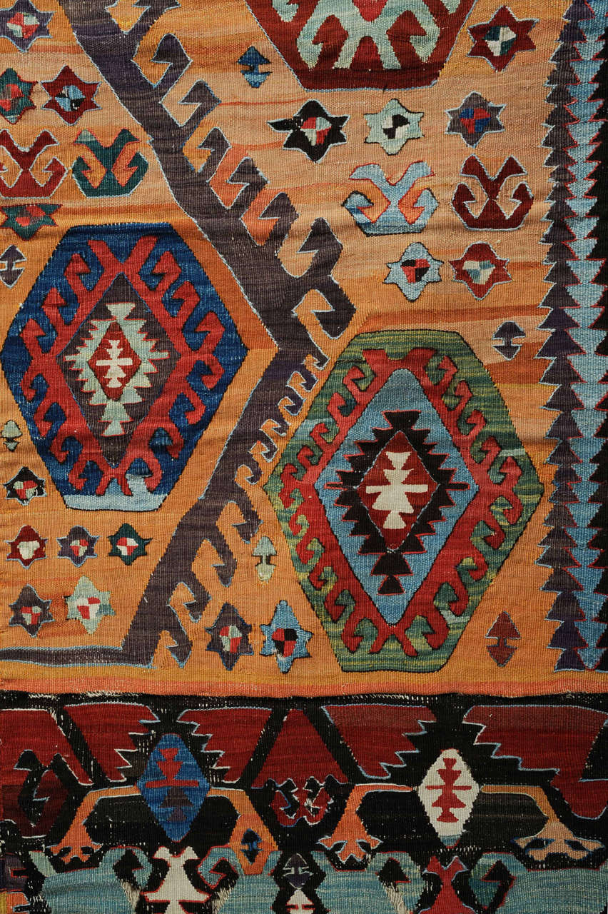 Hand-Woven Early Anatolian Kilim Fragment For Sale